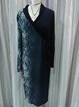 Vestido smoking tono negro y girs, dos caras