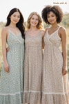 Vestido de verano largo en tonos pastel de tirantes