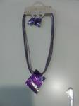 Conjunto de collar y pendientes a juego, basados en diseño trapezoidal