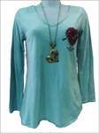 Camiseta casual, con detalle de corazón flechado (Talla única)
