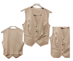 Chaleco para mujer beige, elegante y moderno