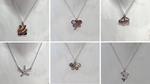 Collar de acero, con colgante esmaltado y/o con piedrecitas