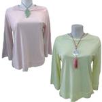 Camiseta lisa rosa con originales mangas amplias