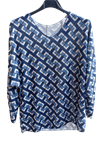 Jersey para tallas grandes, tacto agradable y dibujo laberinto