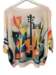 Jersey veraniego con estampados fantasia