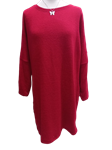 Vestido punto, manga caida, cuello redondo. Tallas grandes