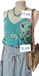 Blusa inspiración camiseta lencera, estampada