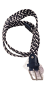 Cinturon ancho de tela elastica trenzado arcoiris | 16-23-020-34-790 | Ropa y complementos para todas, tallas grandes, moda casual, elegante y cómoda.