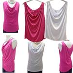 Blusa sin mangas, cuello en uve holgado