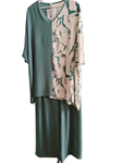 Conjunto de blusa y pantalon palazzo para tallas grandes