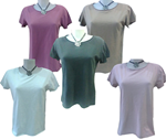 Camisetas manga corta, básicas, lisas, de algodón