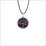 Colar con medallón colgante, árbol de la vida en relieve