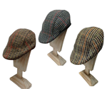 Gorra para hombre de cuadros con visera