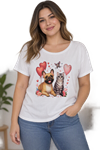 Camiseta de talla grande con dibujos
