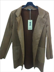 Chaqueta antelina con bolsillos