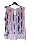 Blusa tirantes amplios, algodón, estampado tallas grandes