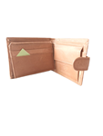Cartera caballero, tono marrón claro, práctica y juvenil