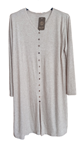 Vestido manga larga, estilo jersey, talla grande 