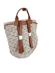 Mochila efecto croché, grande