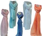 Pashmina suave de color liso, amplia, chal