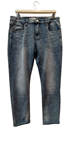Pantalón vaquero para hombre efecto desgastado, lavado azul
