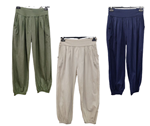 Pantalon bombacho liso de cintura elastica para tallas grandes