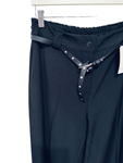 Pantalon negro fino con cinturon incluido