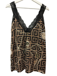 Blusa lencera estampada