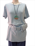 Camiseta básica con cinturon y bolsillo en polipiel