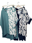 Conjunto de blusa y pantalon palazzo para tallas grandes
