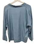 Camisa vaquera manga larga, sin cuello
