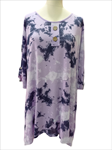 Blusón vestido mini evasé "Camuflaje colorido"