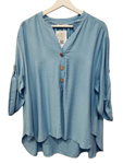 Blusa de manga recogida en viscosa
