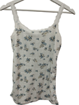 Camiseta de tirantes de encaje estampado de flores