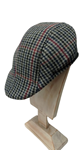 Gorra para hombre de cuadros con visera