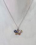 Collar de acero, con colgante esmaltado y/o con piedrecitas
