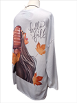 Camiseta con dibujos originales y alegres, tallas grandes