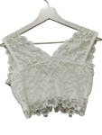 Top lencero calado blanco, estilo vintage