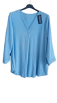 Blusa talla grande cuello de pico