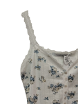 Camiseta de tirantes de encaje estampado de flores