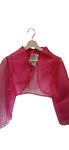 Chaqueta torera transparente, tono rosa