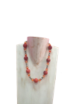Collar "Rojizo" corto con bolitas distintos tamaños