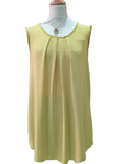 Blusa sin mangas de cuello redondo, evase, tallas grandes