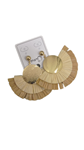 Pendientes circulares flecos, media luna 