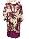 Conjunto de talla grande de blusa y pantalon palazzo