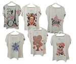 Camiseta Blanca sin mangas con dibujos fantasias
