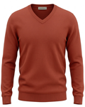 Jersey fino para hombre con cuello de pico