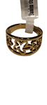 Anillo de acero inoxidable con margaritas