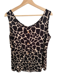 Blusa tirantes evasé con estampado Cebra