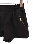 Pantalon corto negro con cremallera en los bolsillos